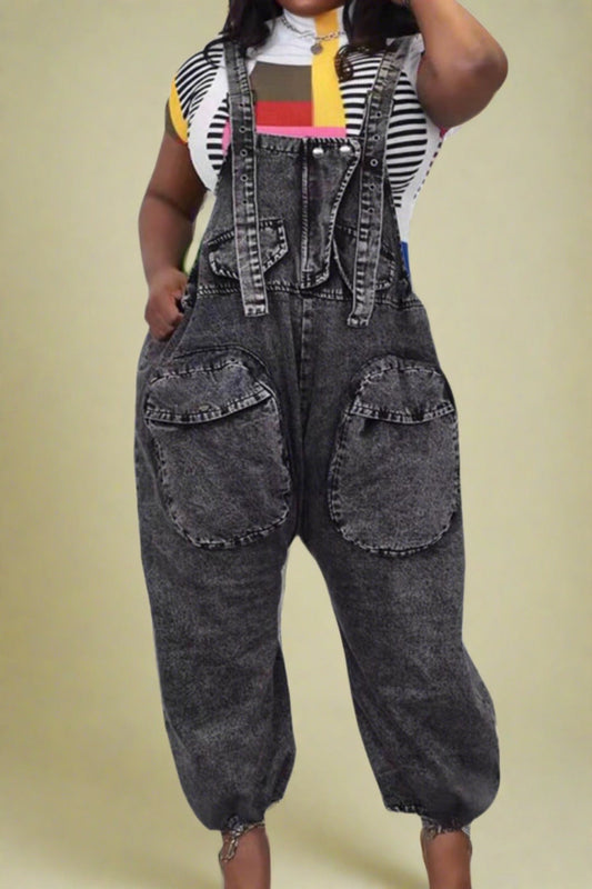 Denim Overalls Jumpsuit