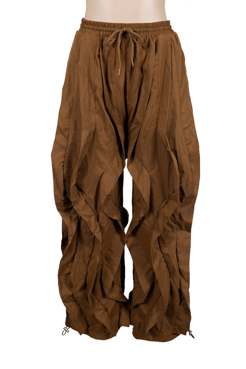 Patchwork Cargo Lantern Jogger Pants