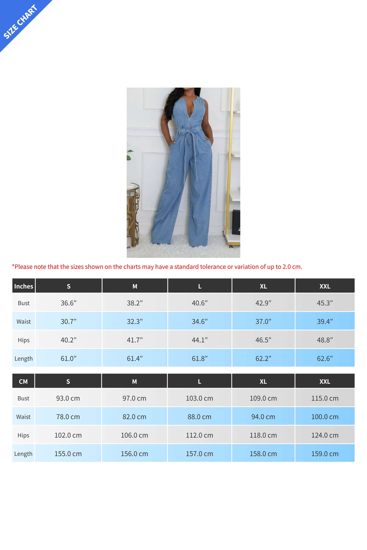 Zip-Front Wide Leg Jumpsuit