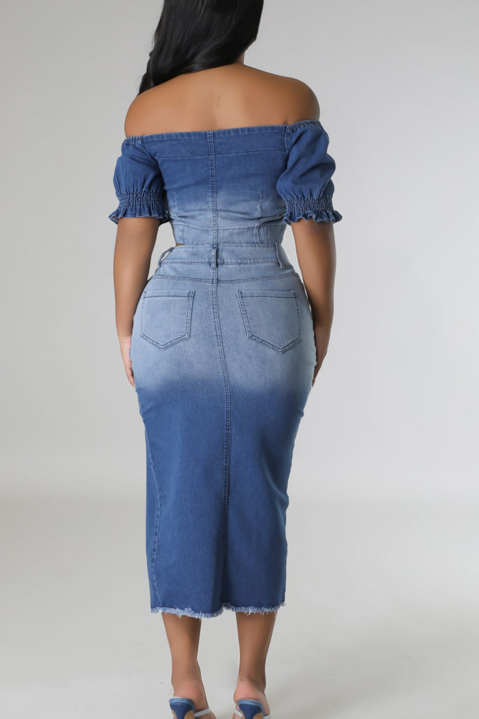 Denim Midi Skirt