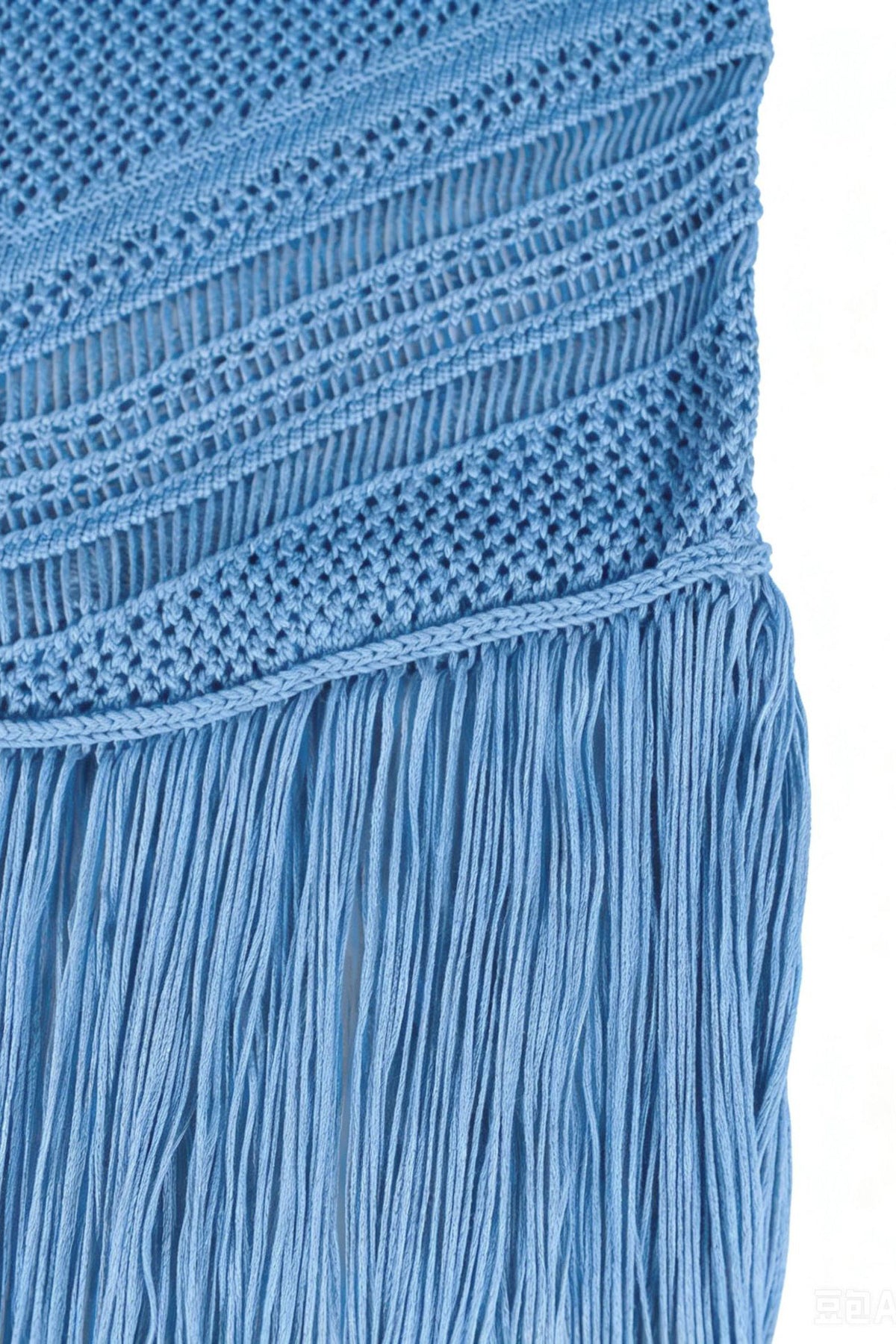Strapless Crochet Fringe Maxi Dress
