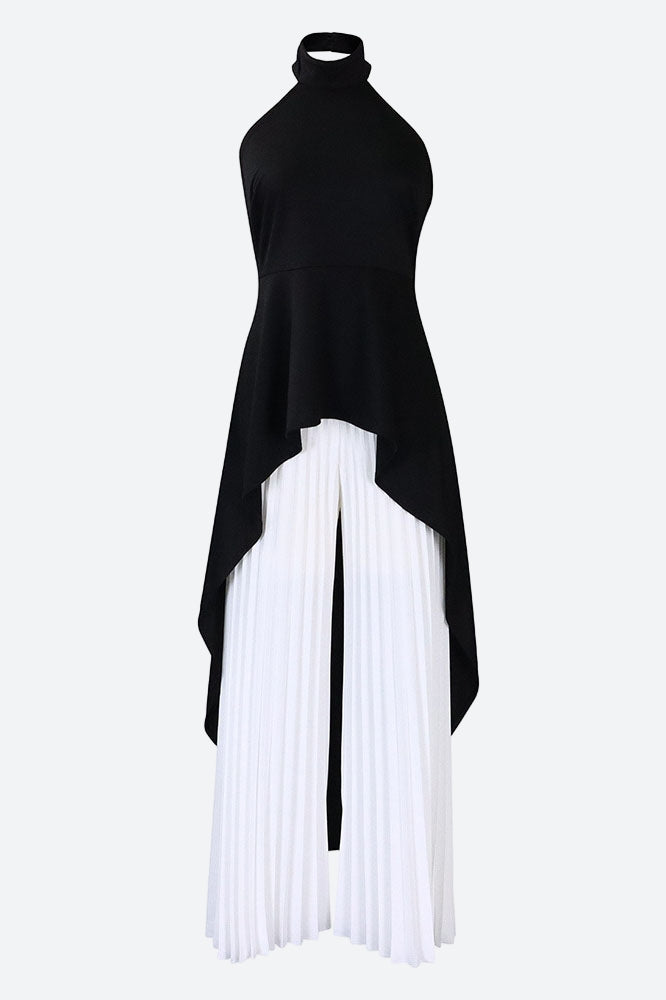 Halter Tunic Top & Pleated Pants Set