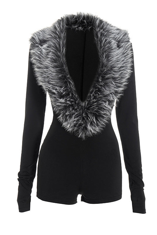 Soft Faux Fur Romper