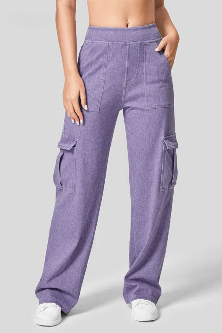 High Rise Wide Leg Cargo Jeans