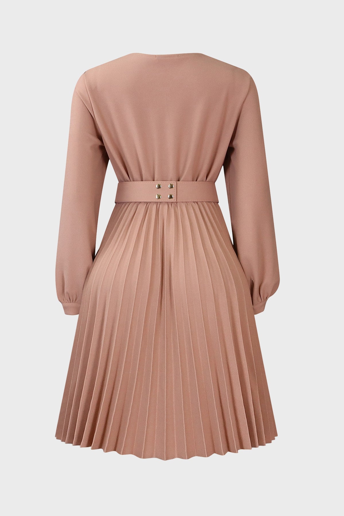 V Neck Long Sleeve Evening Long Dress