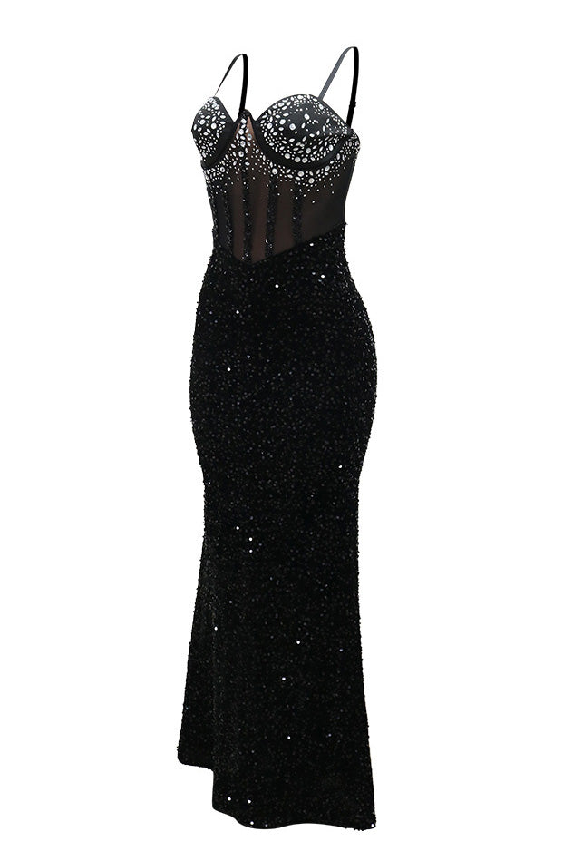 Velvet Sequin Party Dress