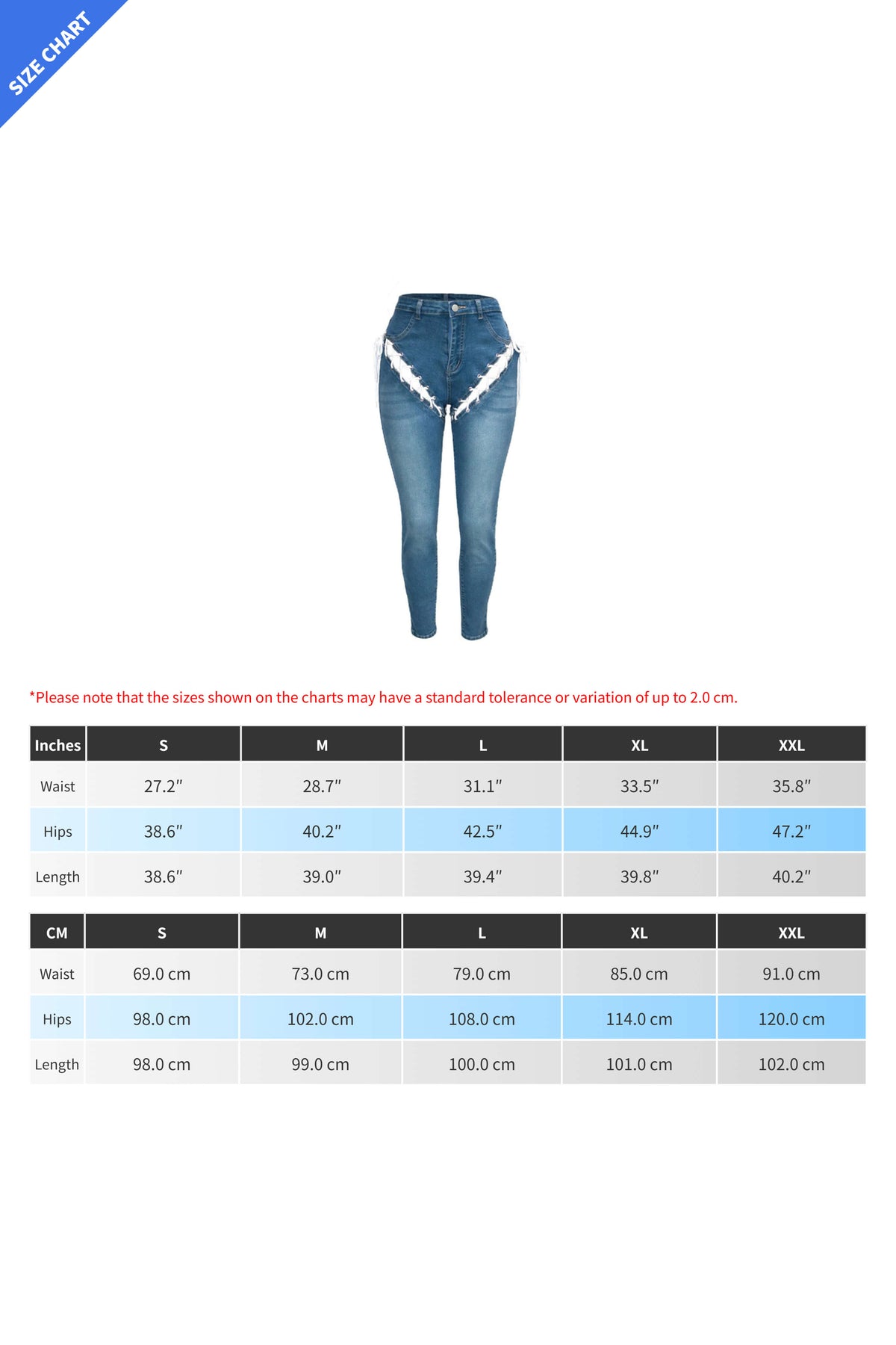 High-Rise Front & Back Lace-Up Cutout Jeans
