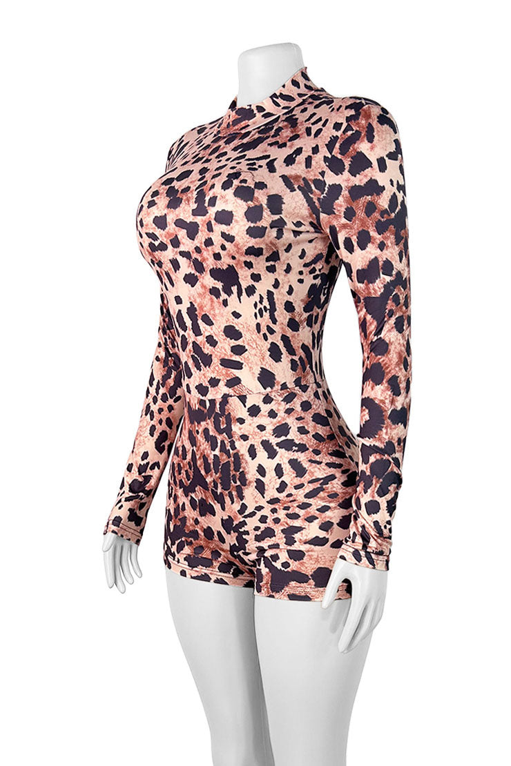 Leopard Gloved Romper