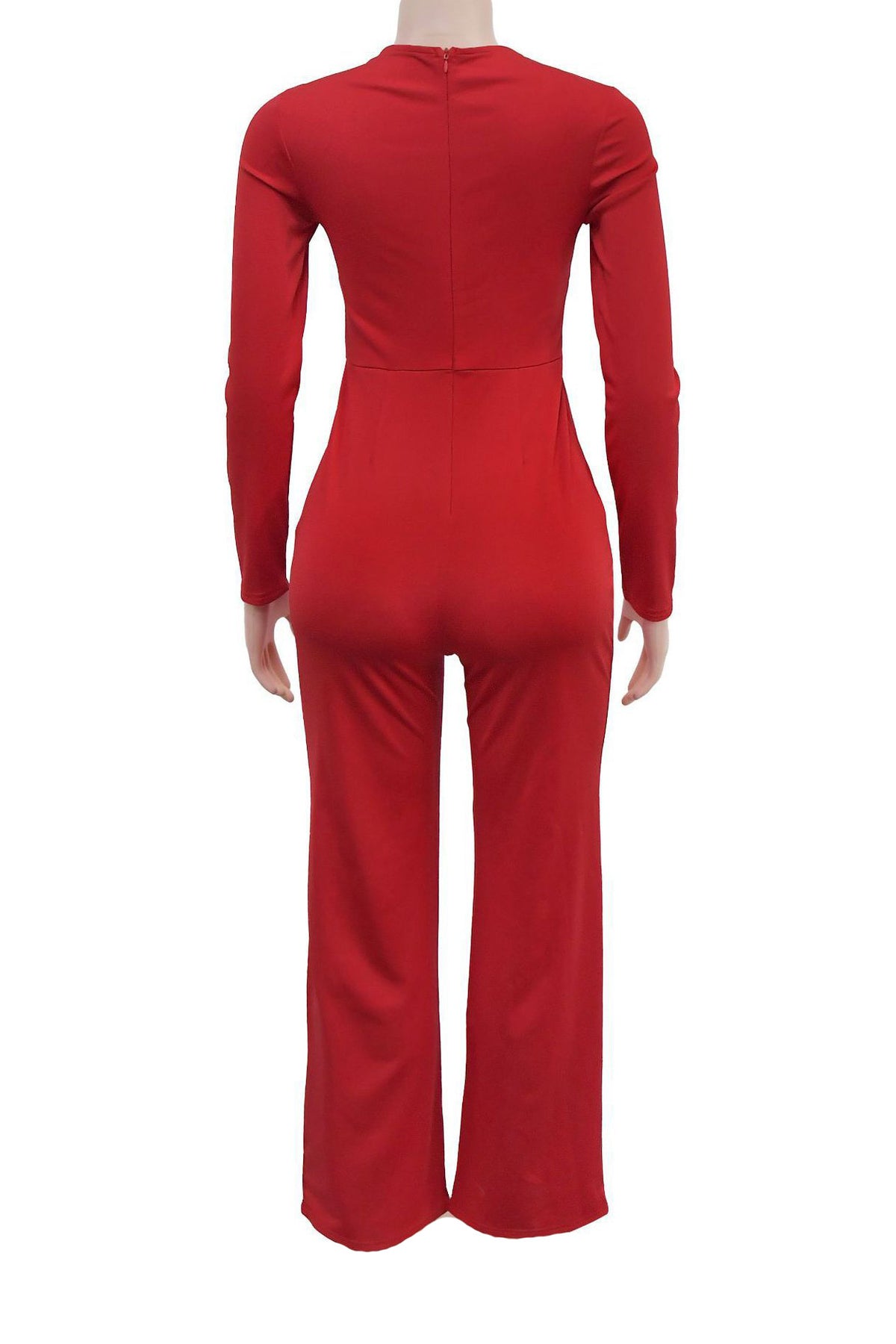 Asymmetrical Tailored Wide-Leg Jumpsuit