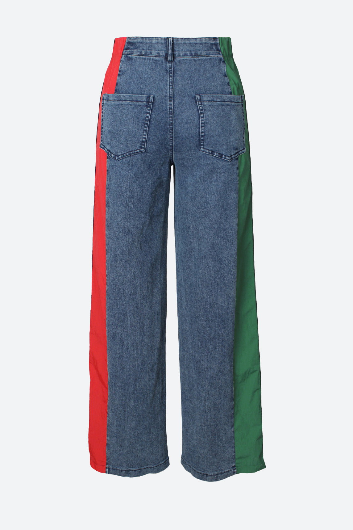 Wide Jeans with Wide Contrast Side Lines