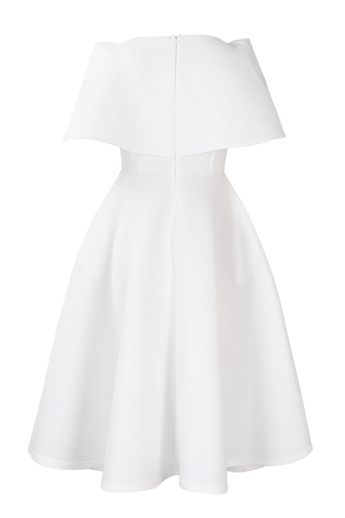 Off-Shoulder Ruffle Fit & Flare Midi Dress