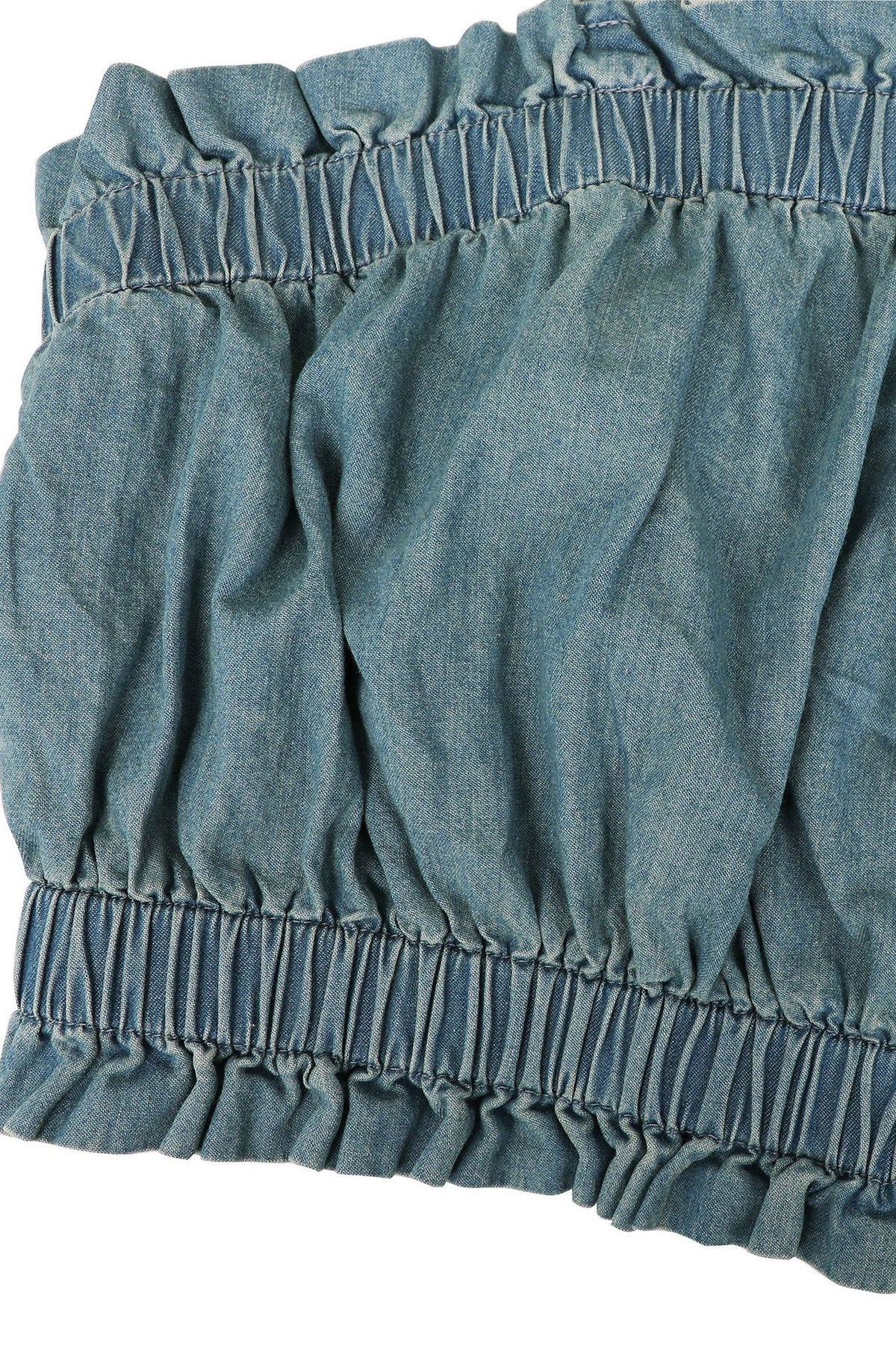 Smocked Crop Top & Wide Leg Pants Set