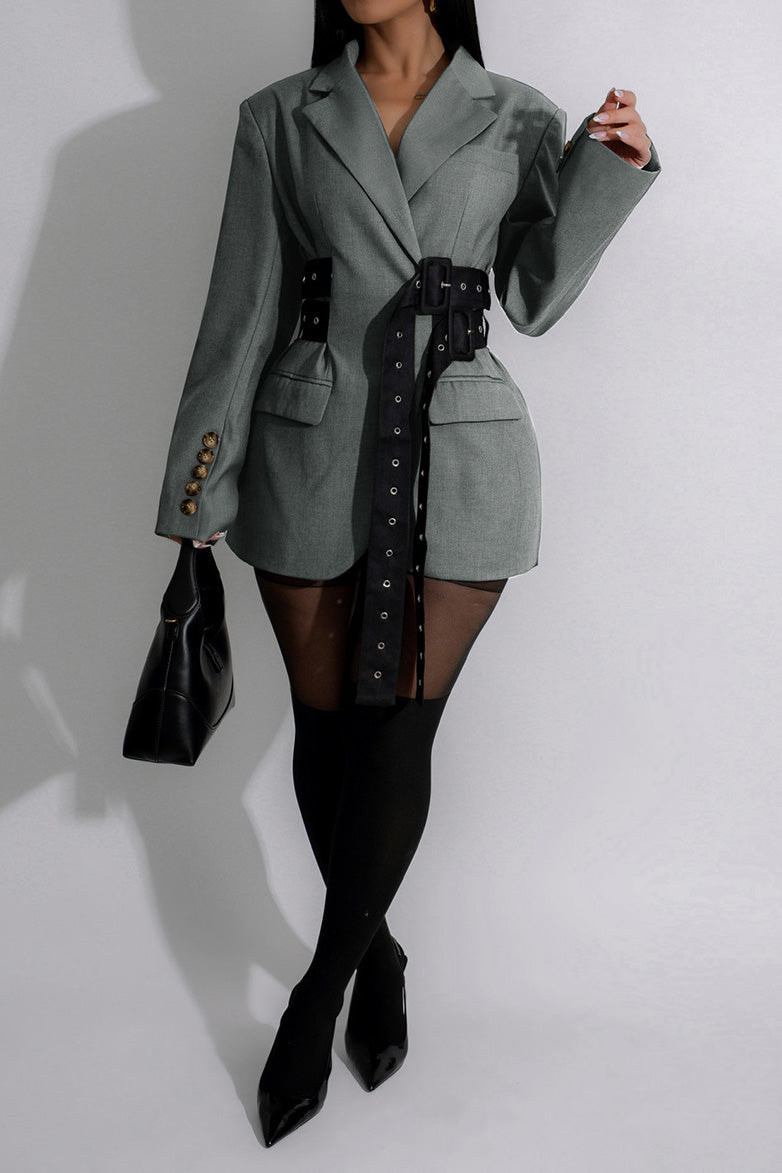 Double Side Belted Blazer