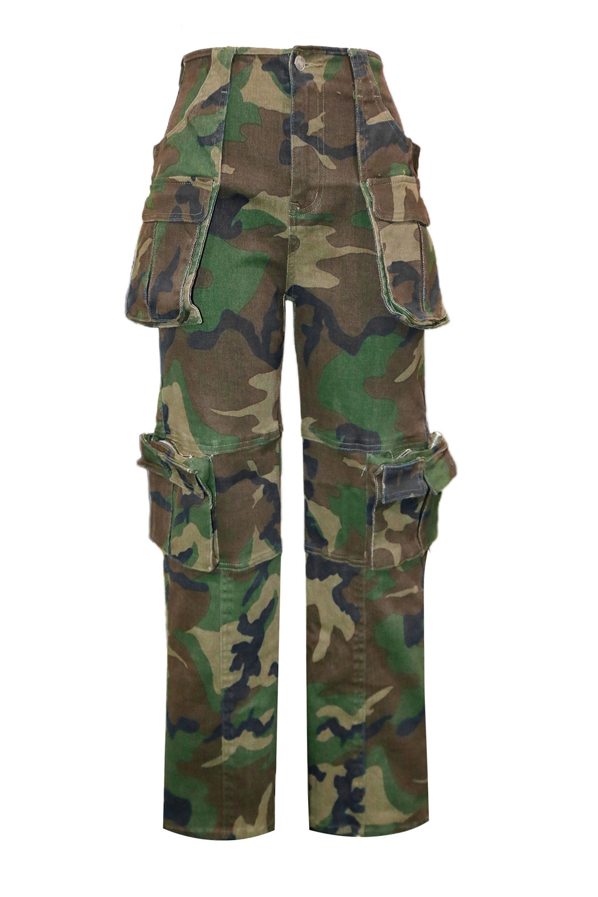 Camo Multi Pocket Cargo Pants