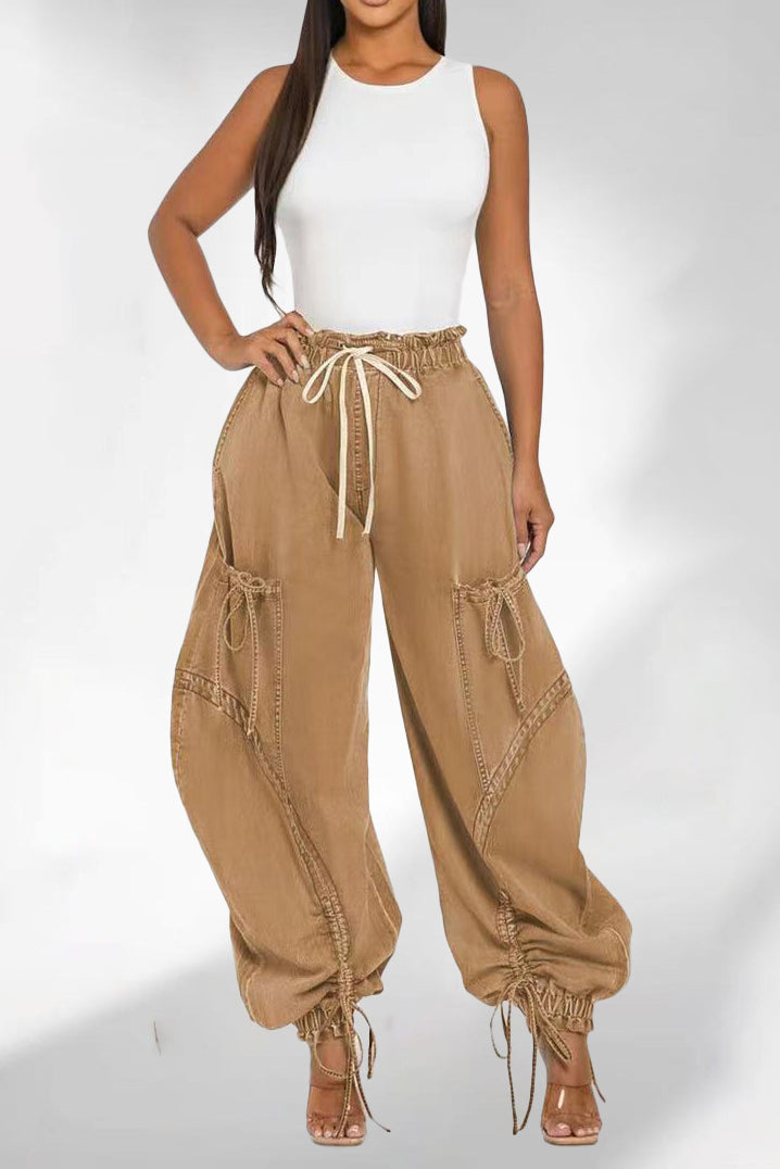 Denim Pocket Cargo Jeans
