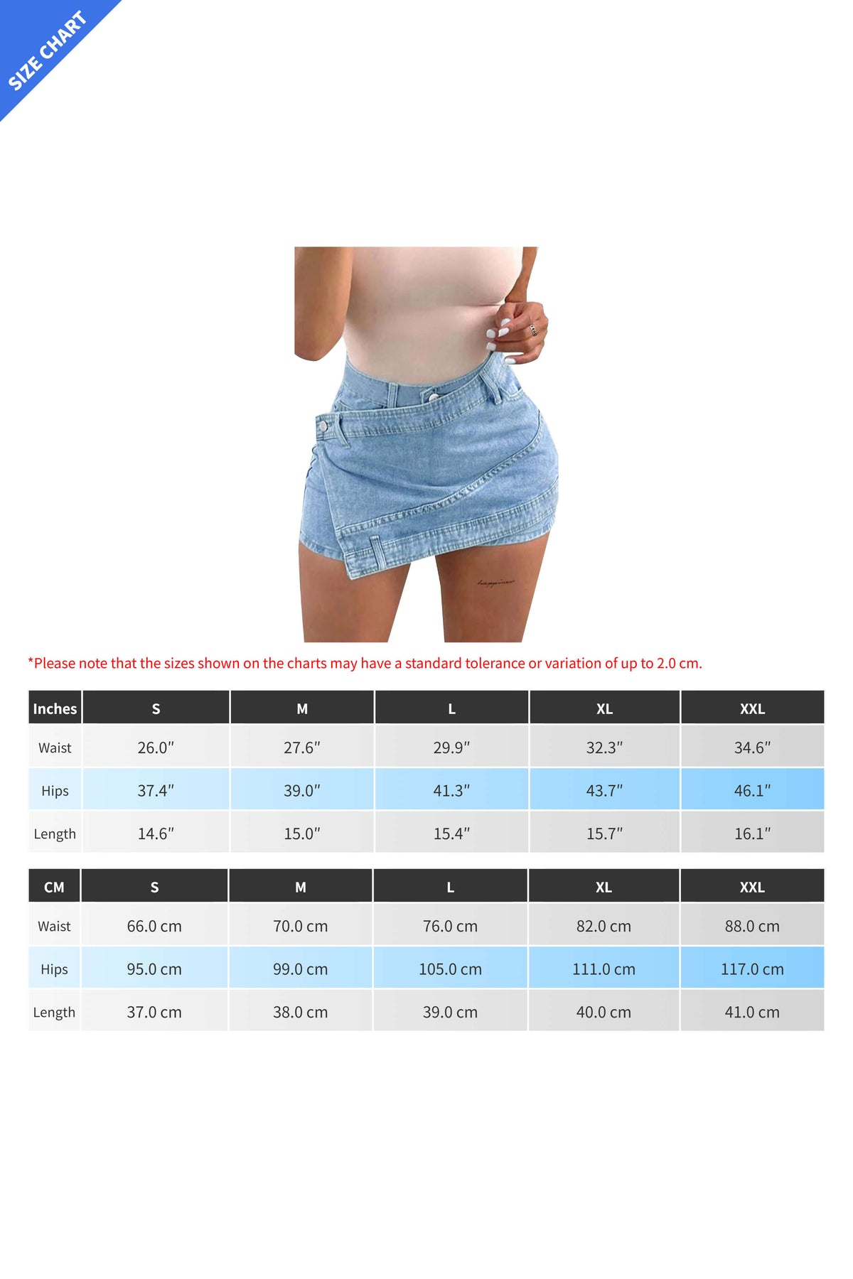 Asymmetrical Wrap Denim Shorts
