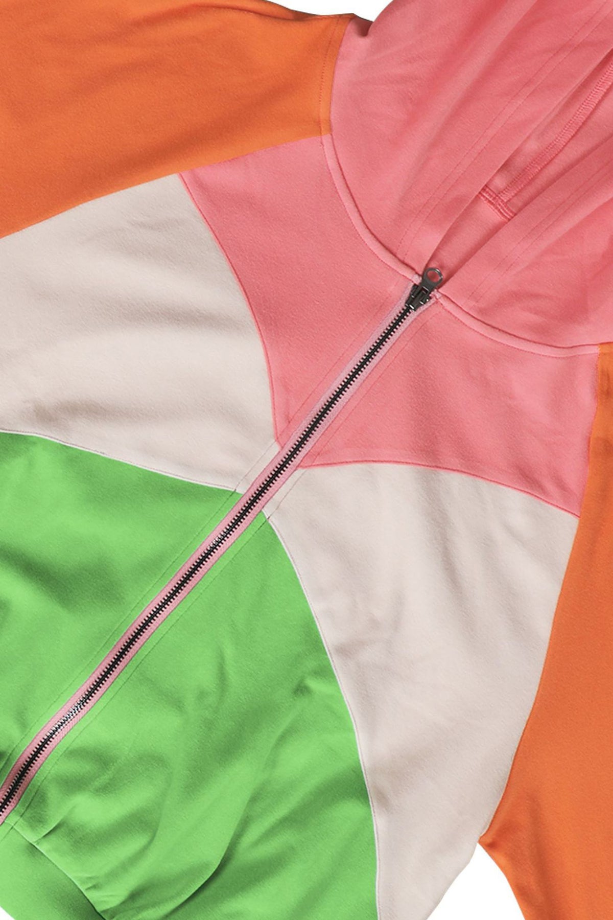 Zip-Front Contrast Panel Track Pants Set
