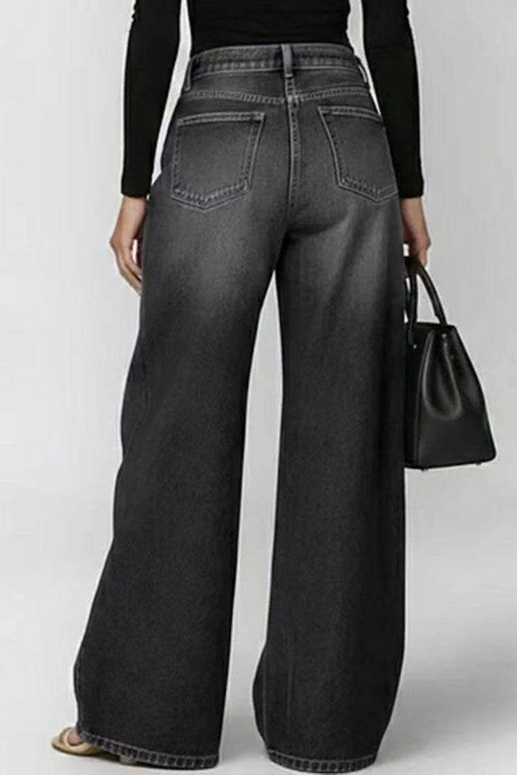 Statement Grommet Wide Leg Jeans
