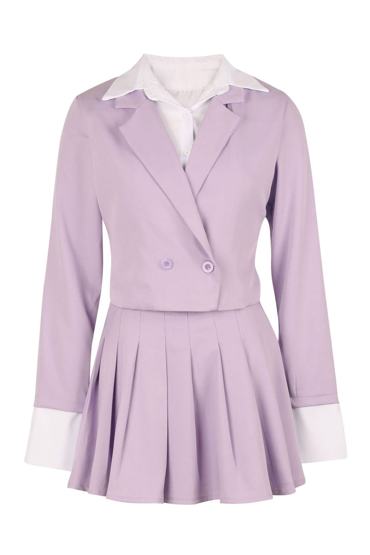 Preppy Chic Blazer & Skirt Set