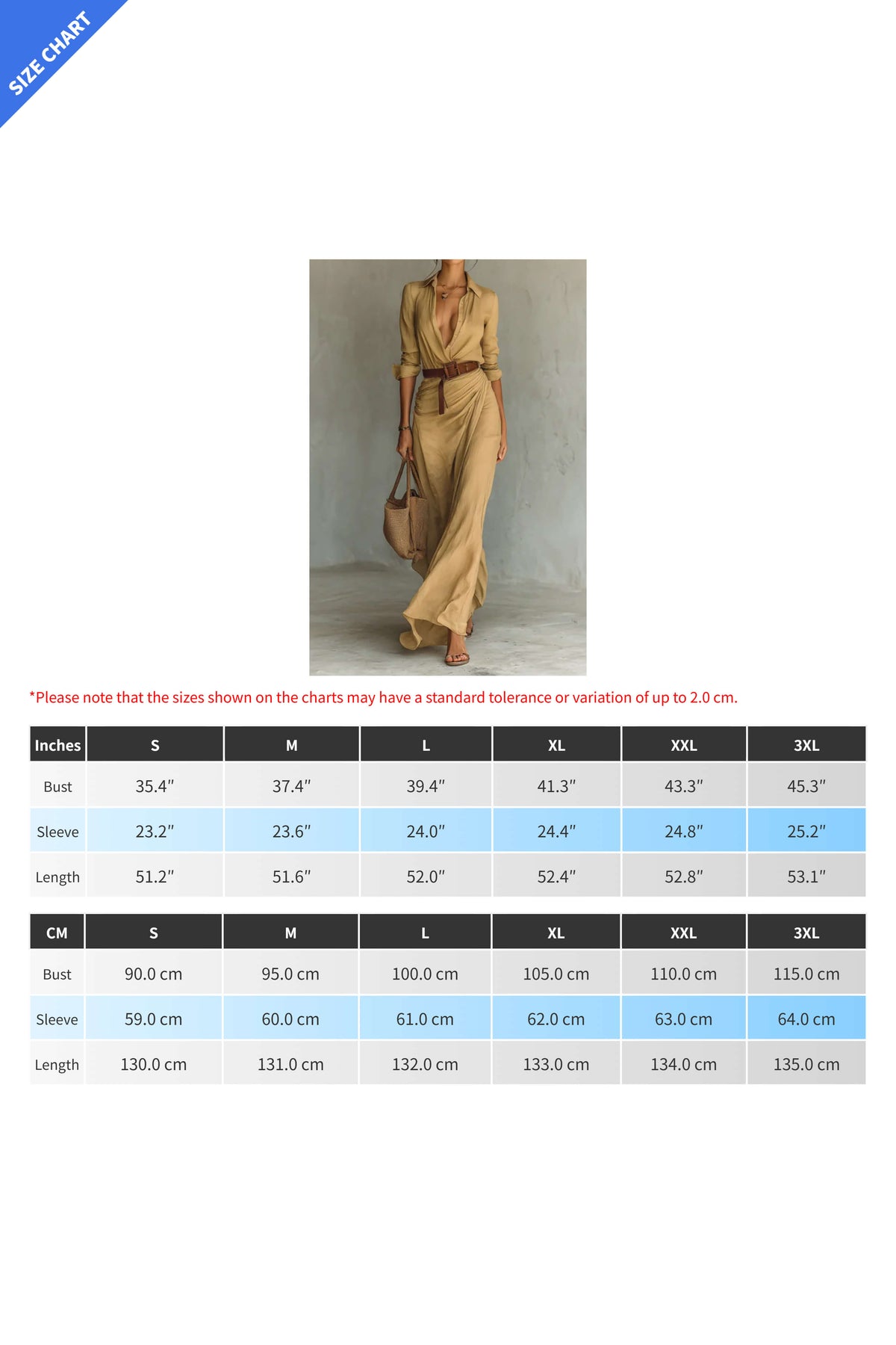 Lapel Buttoned Waist Maxi Dress
