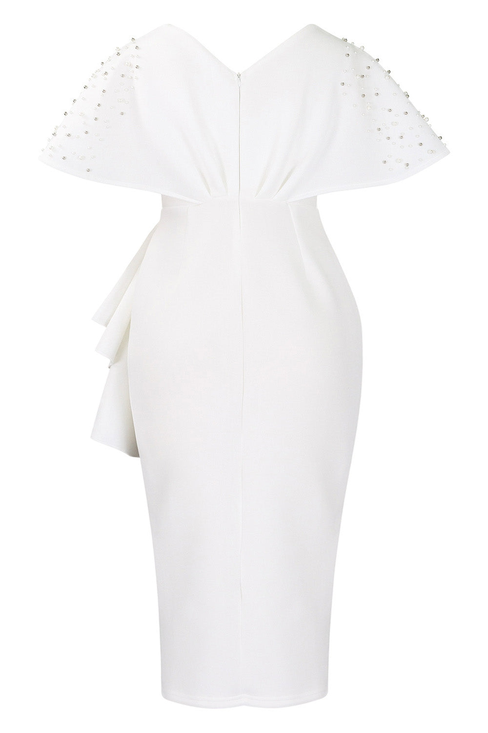 Beaded Ruffled Split Party Dress