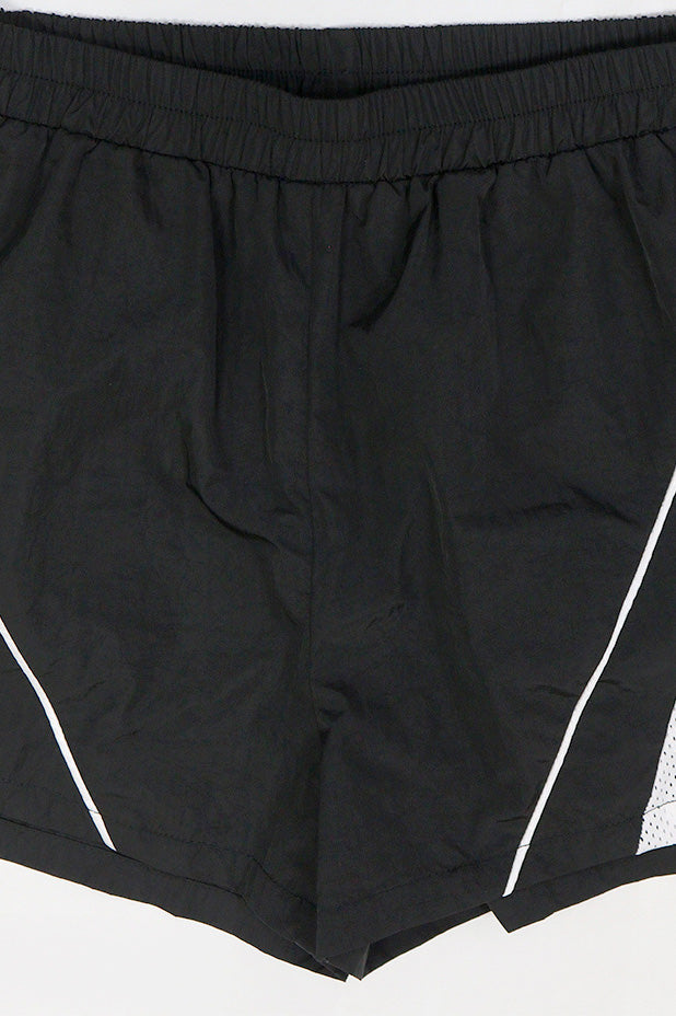 Solid Patchwork Sports Shorts Two-Piece Set