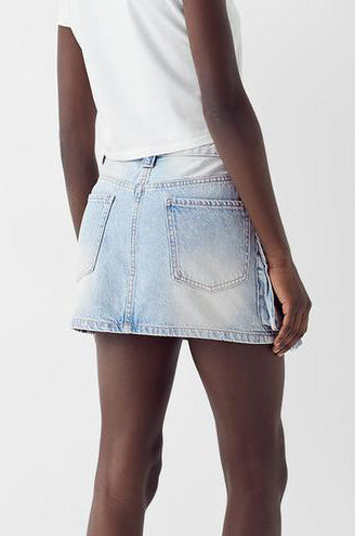 Low Rise Denim Mini Skirt