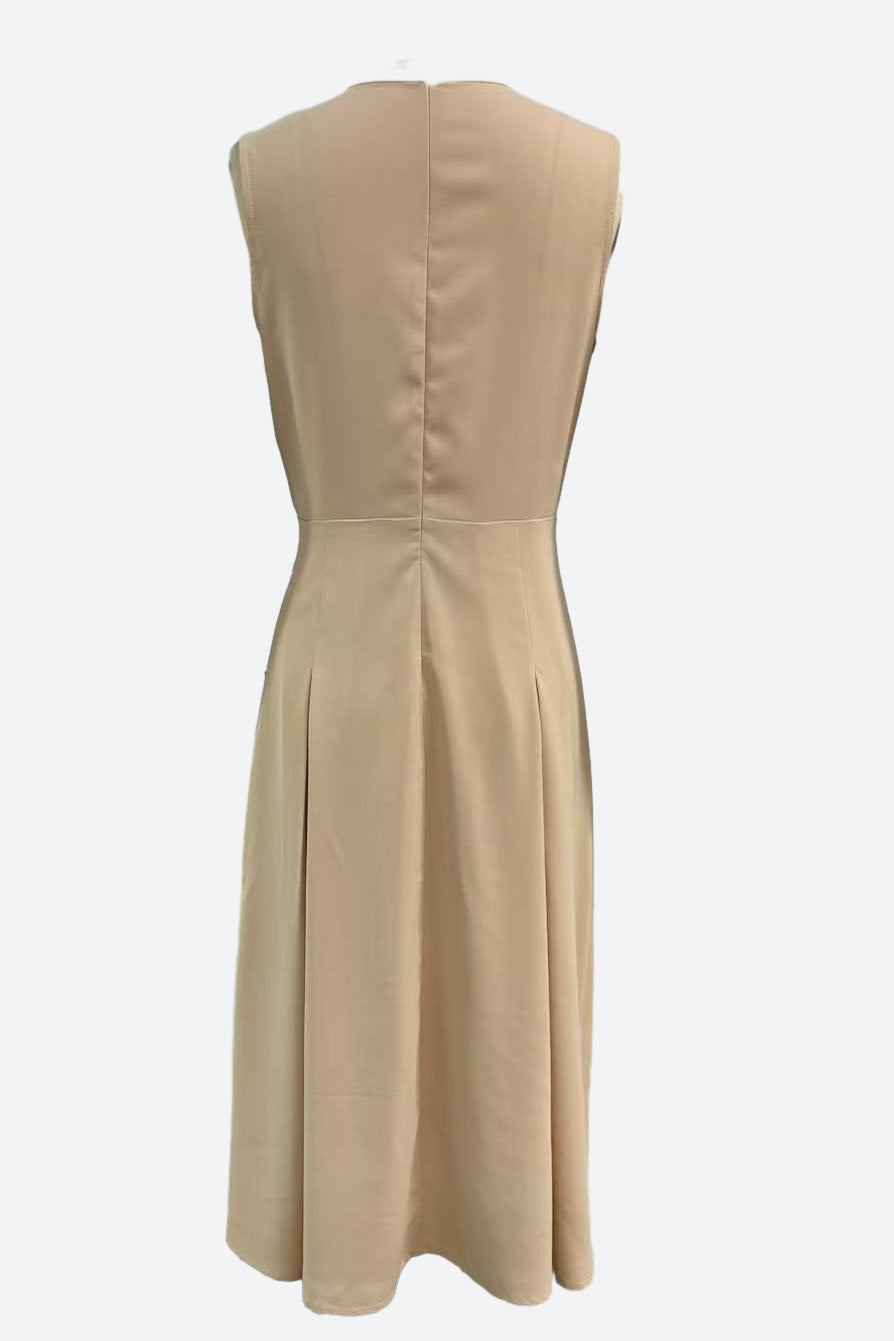 Button Sleeveless Dress