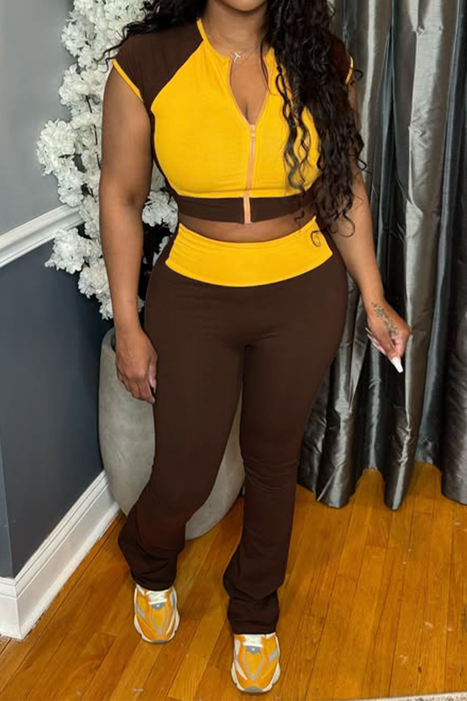 Color Block Flare Set