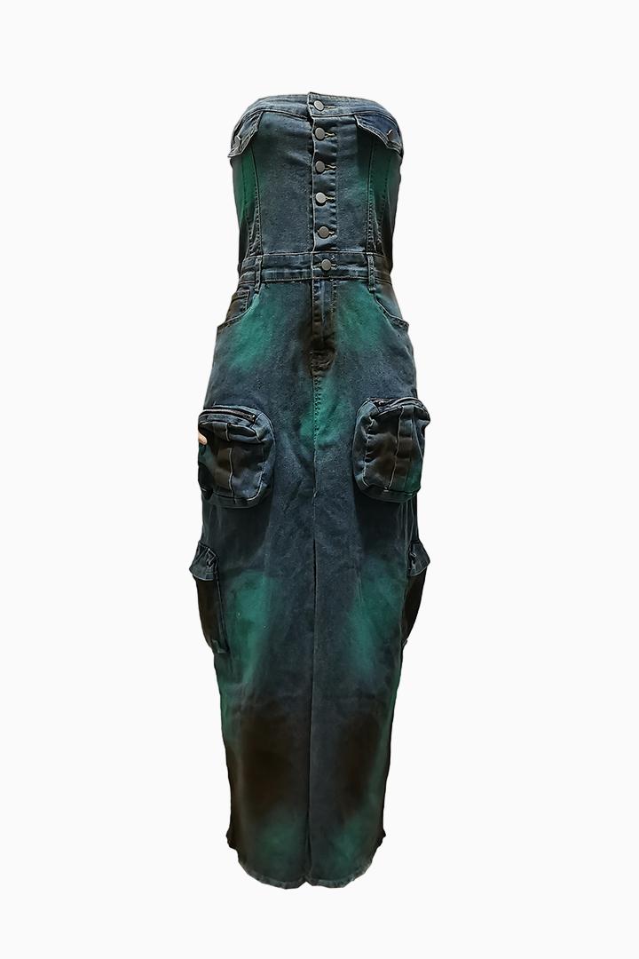 Denim Cargo Dress