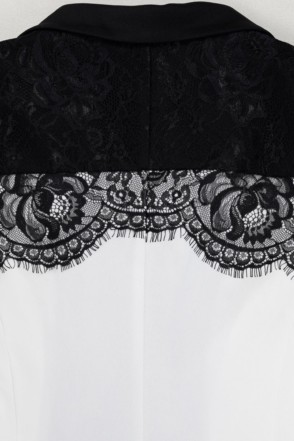Lace Panel Slim Fit Blazer & Pants Set