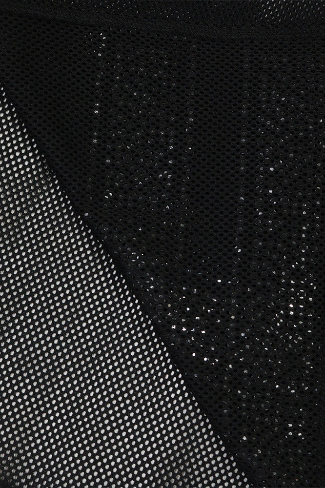 Rhinestone 23 Sheer Mesh Jersey Tunic