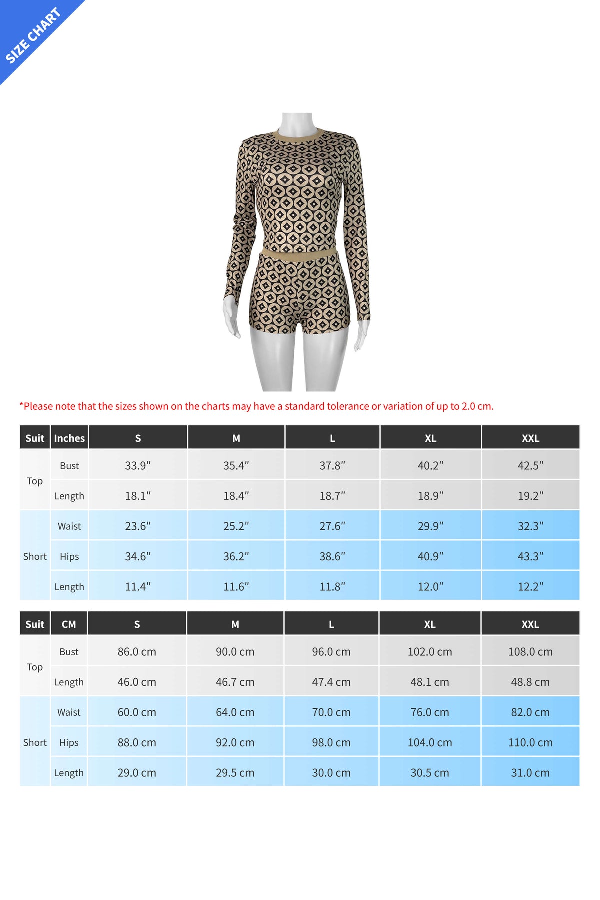 Slim Fit Coin Print Long Sleeve Top & Shorts Set