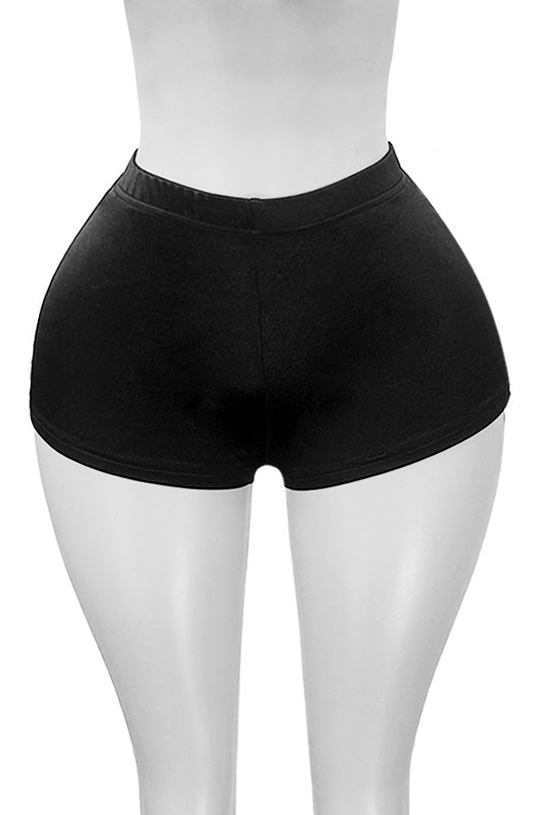Shiny Satin Bodycon Mini Shorts