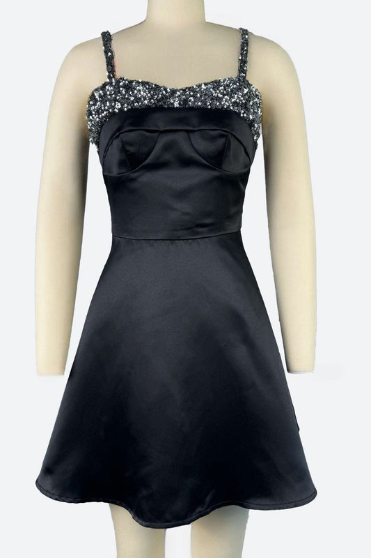 Elegant Sequin Strapless Mini Dress