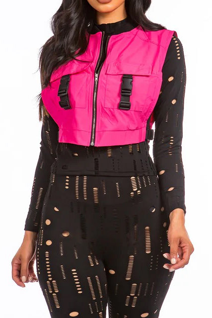 Cargo Zipper Vest Top