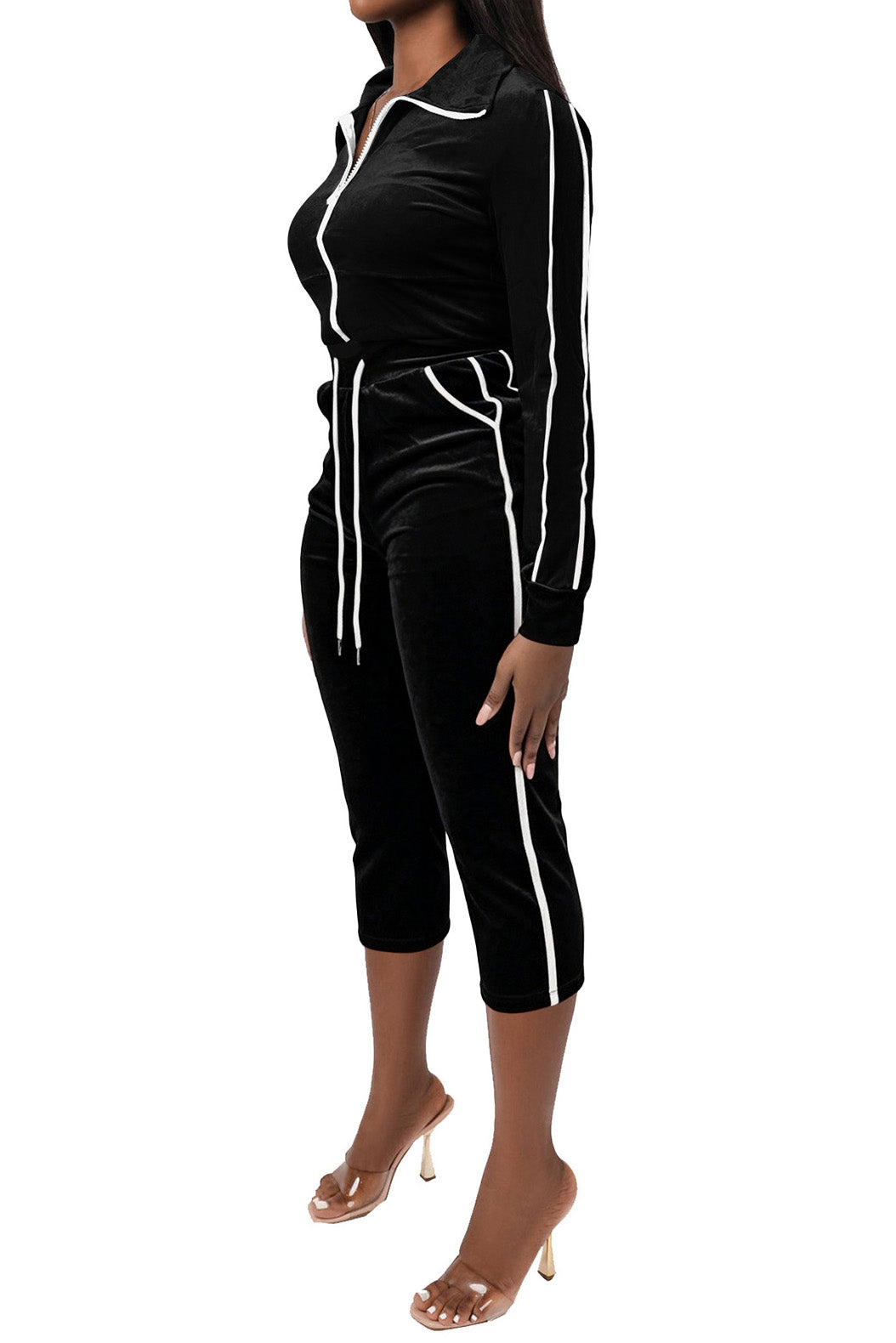 Velour 2-Piece Tracksuit Set