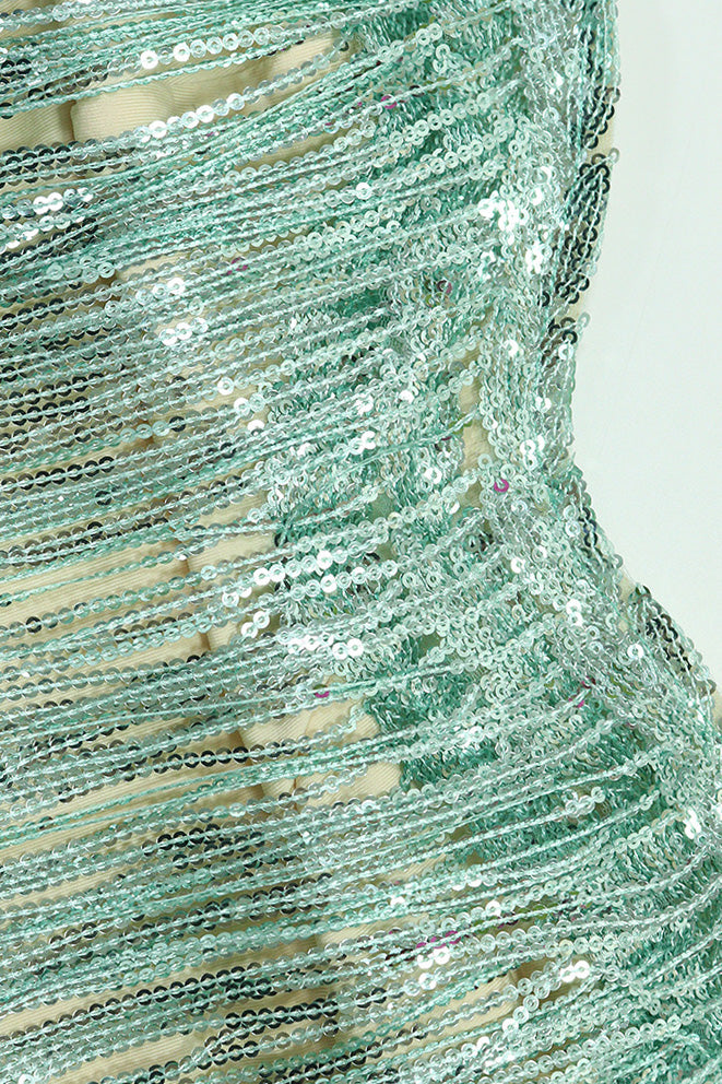Strapless Top & Fringe Skirt Set