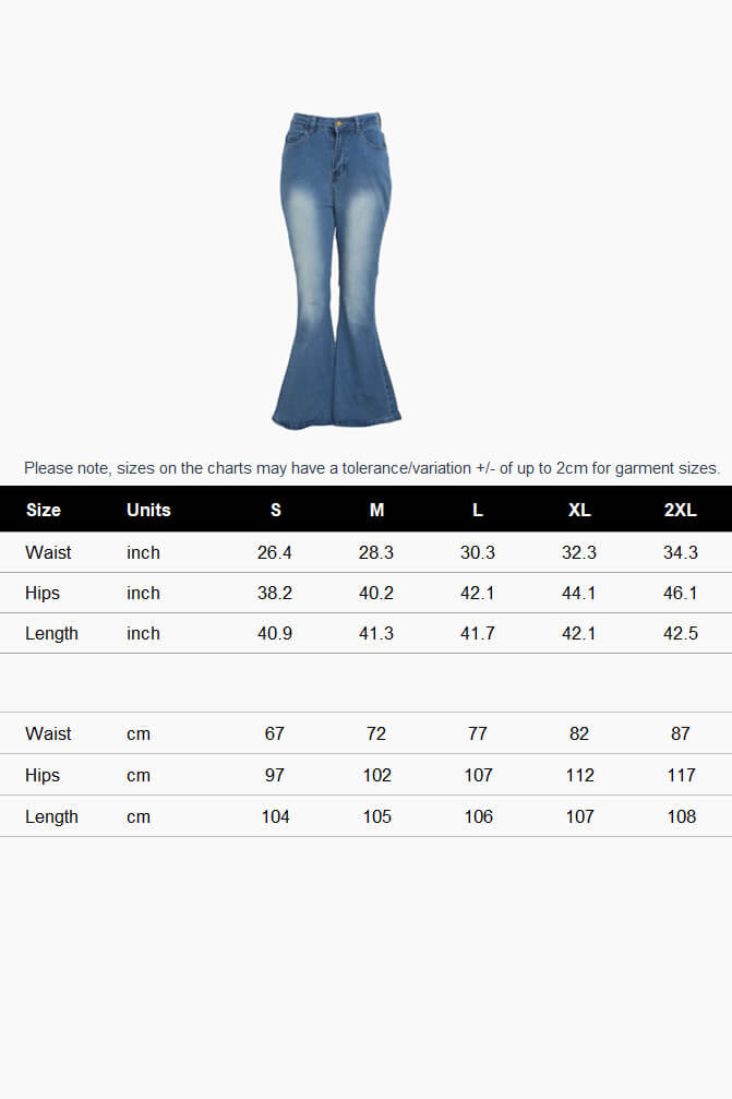 High Waist Bell Bottom Jeans
