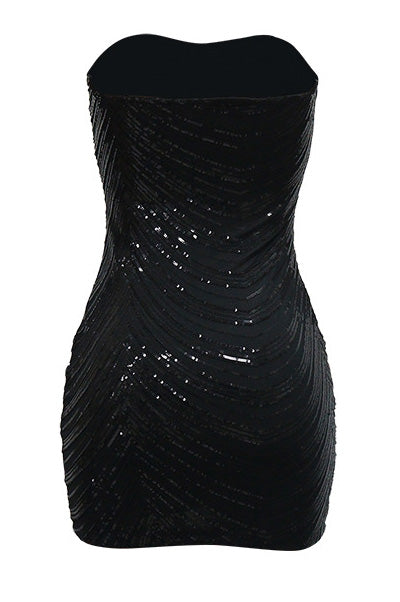 Sequin Strapless Bodycon Mini Dress