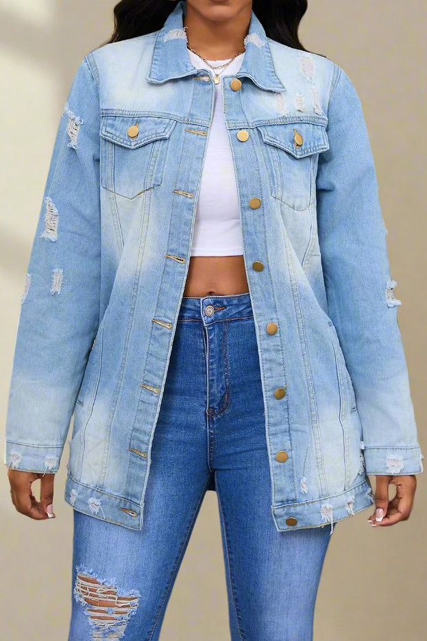 Distressed Denim Jacket