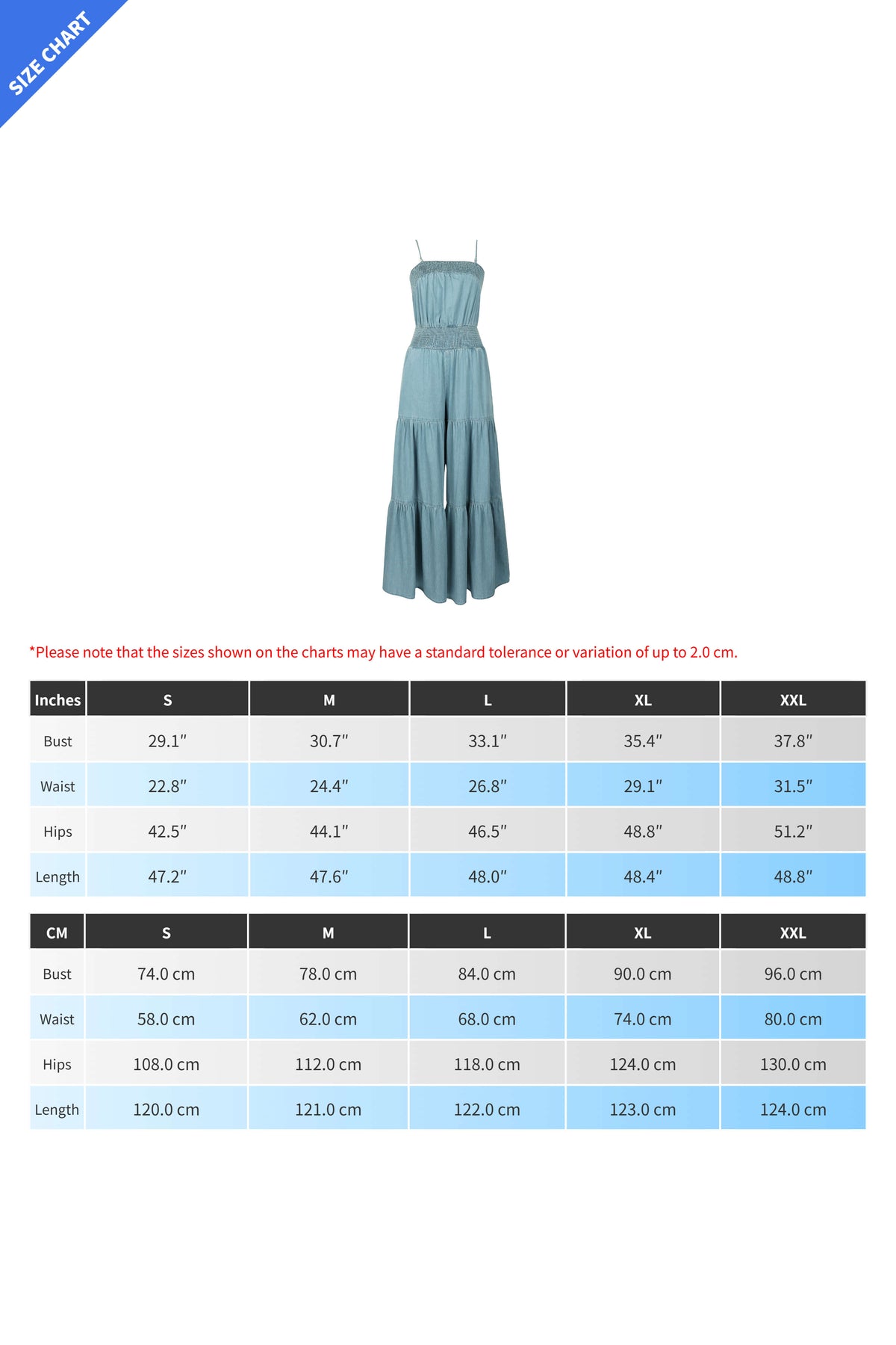 Denim Sleeveless Wide-Leg Jumpsuit