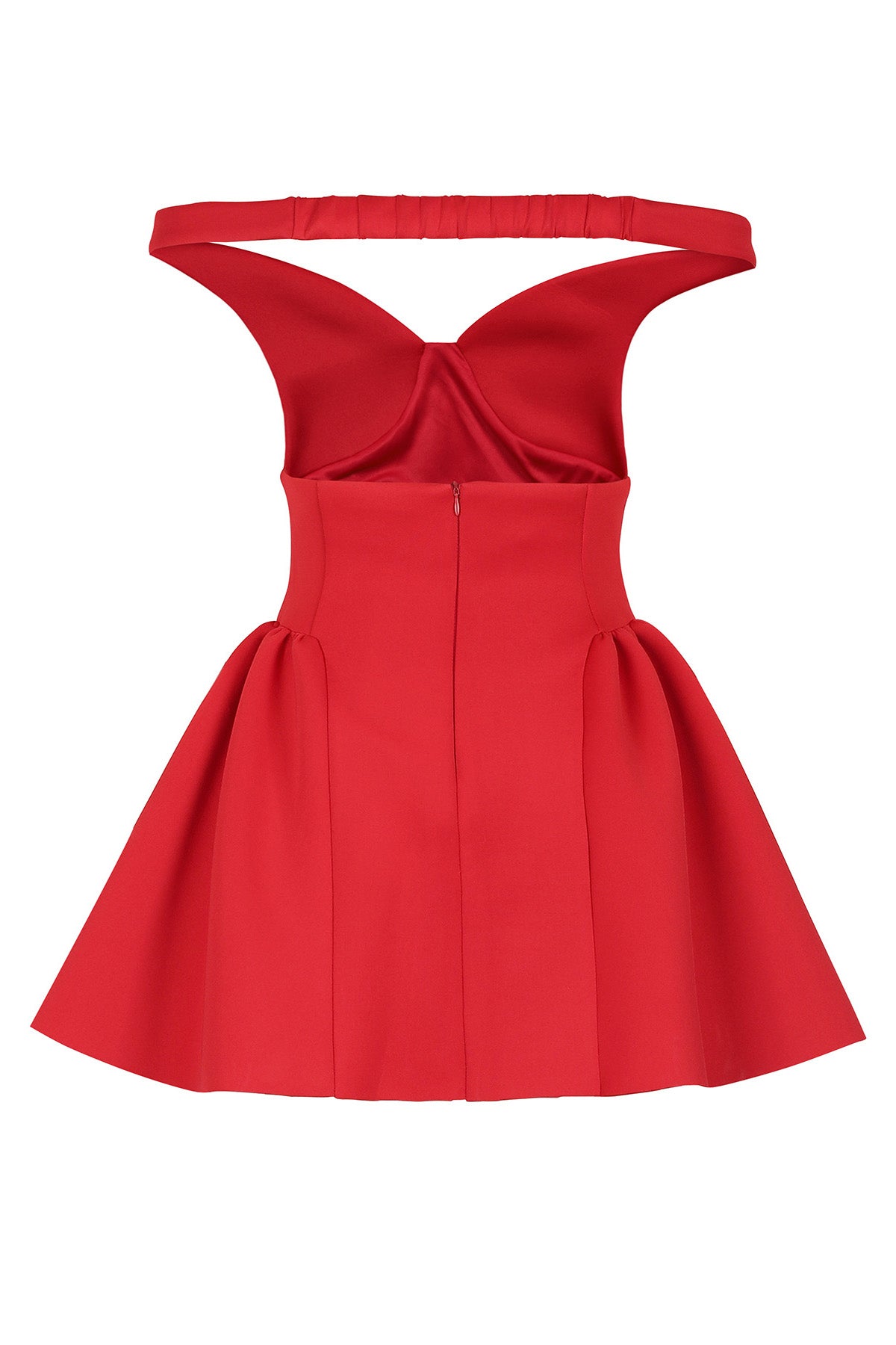 Off Shoulder V Neck Mini Dress