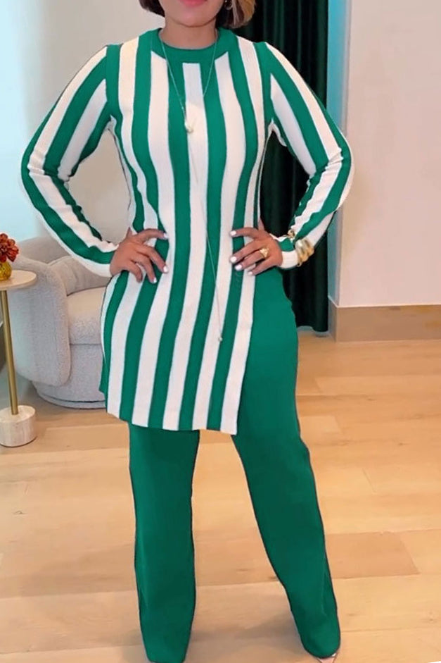 Striped T Shirts & Pants Set