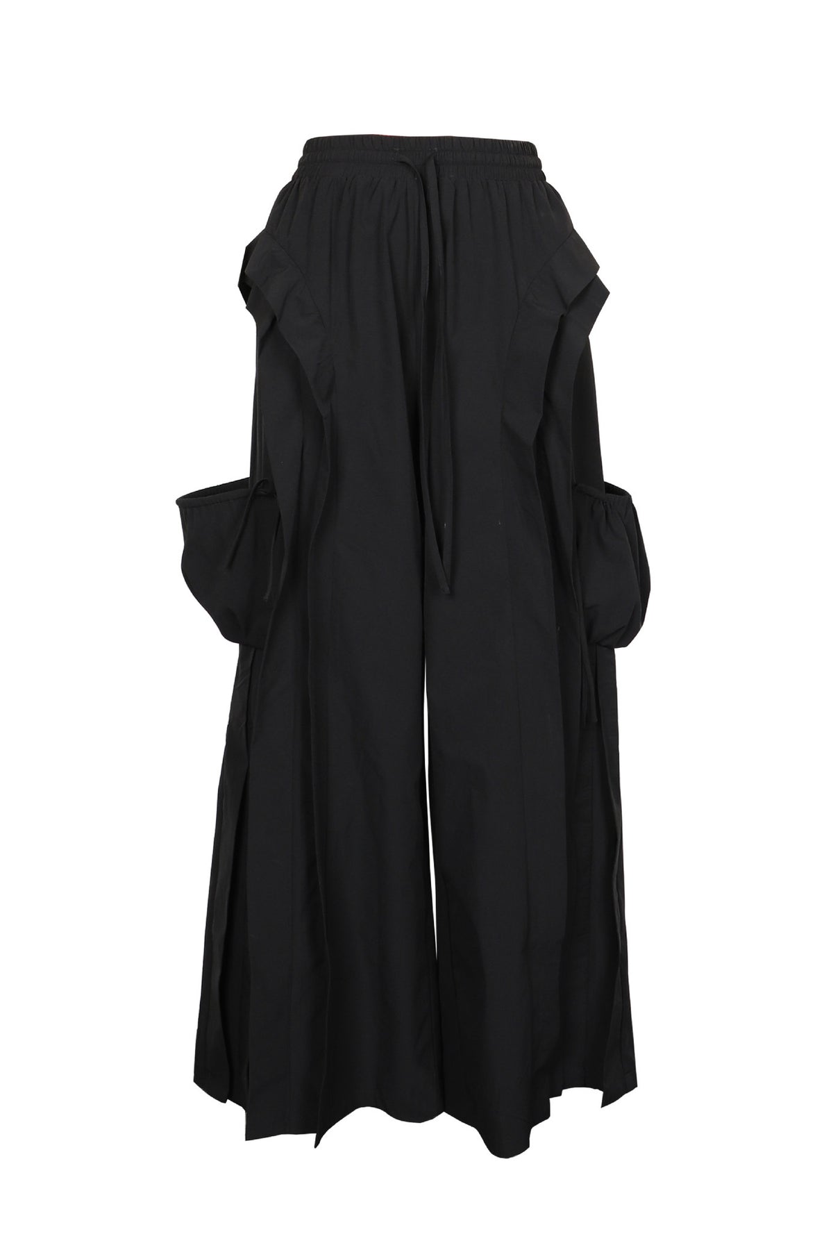 Cascading Ruffle Wide Leg Parachute Pants