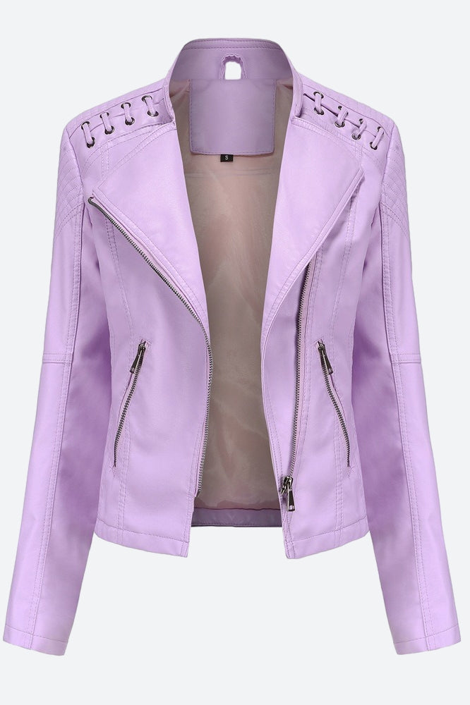Women Classic Leather Jacket