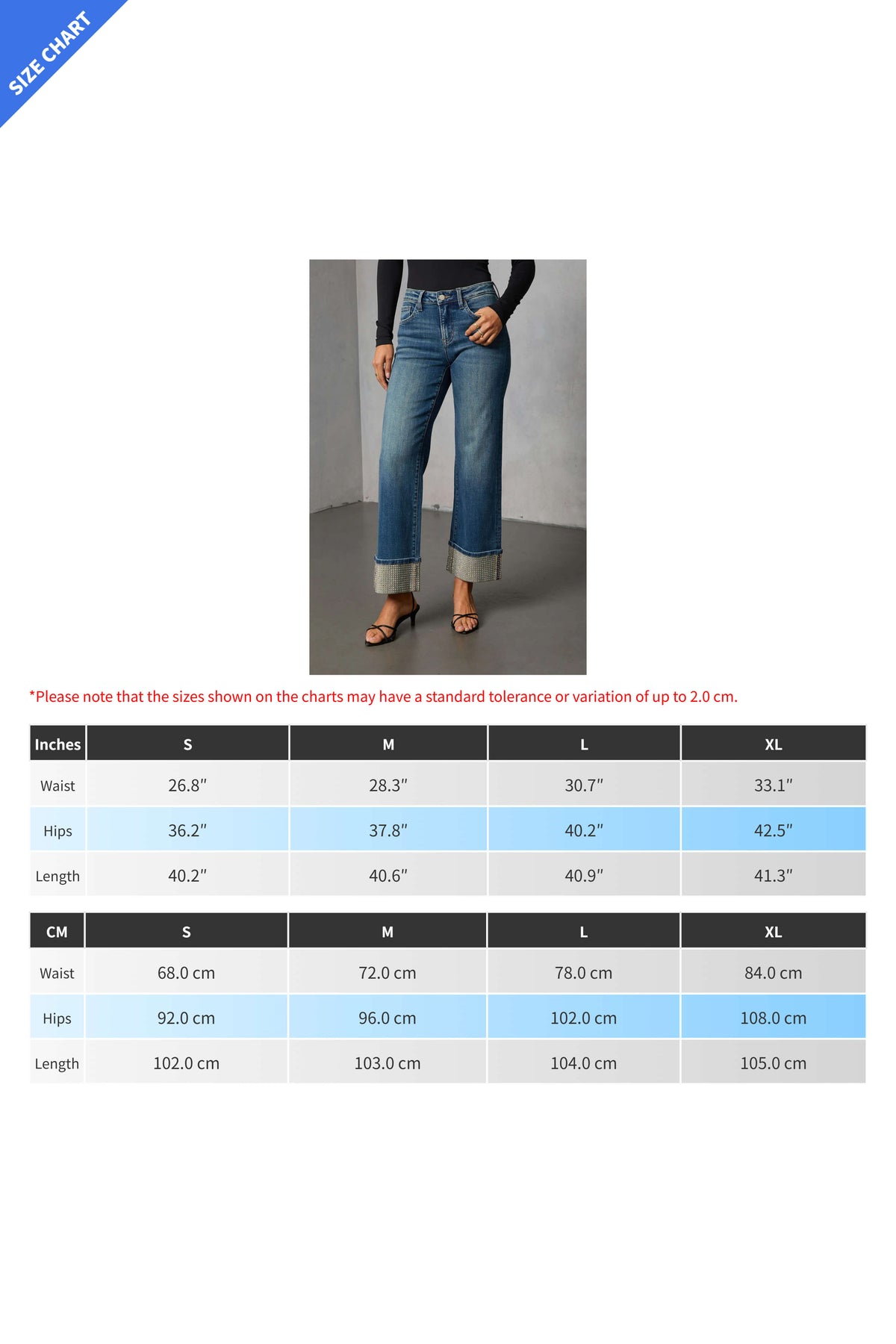 Washed Rhinestone Straight Leg Jeans