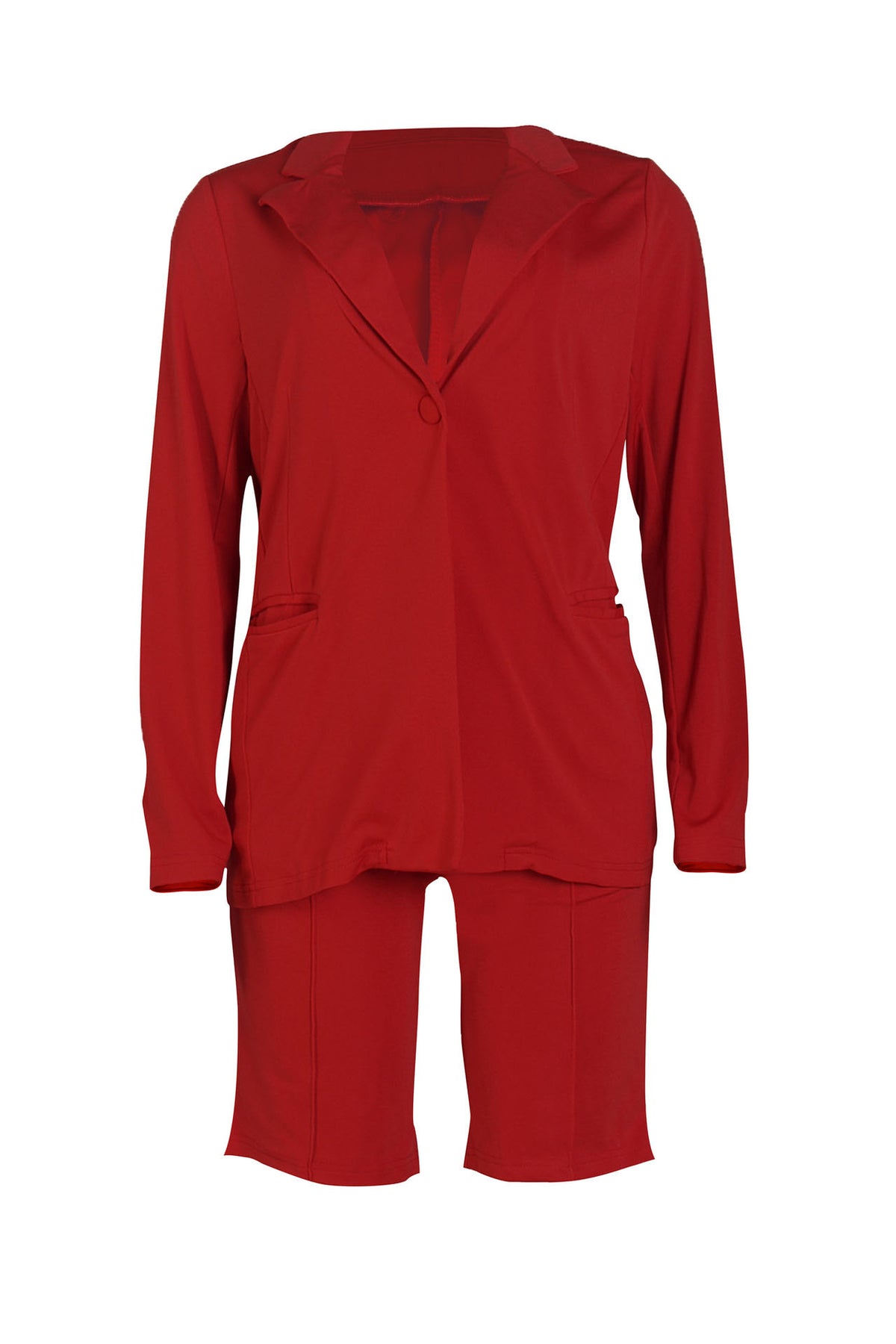 Casual Blazer and Shorts Set
