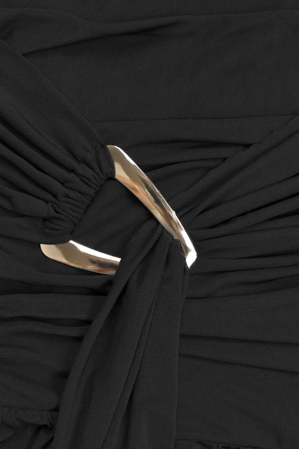 One Shoulder Ruched High Slit Maxi Dress