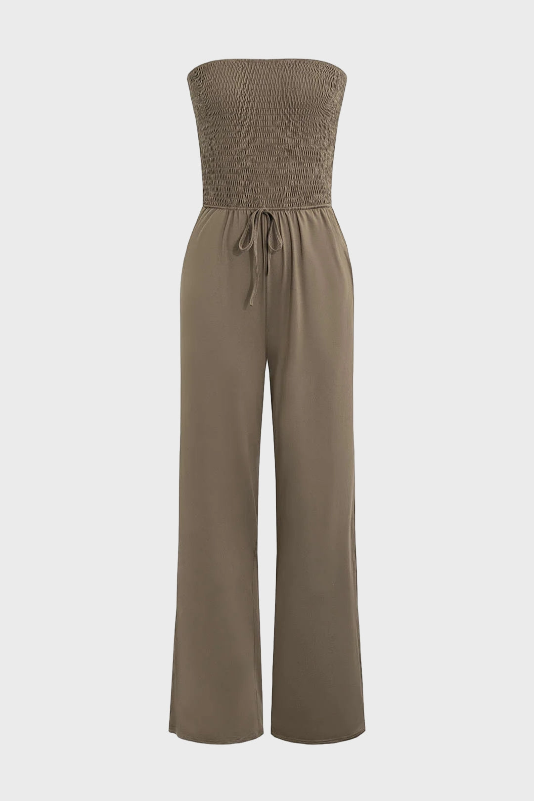 Strapless Smocked Tube Top Jumpsuit